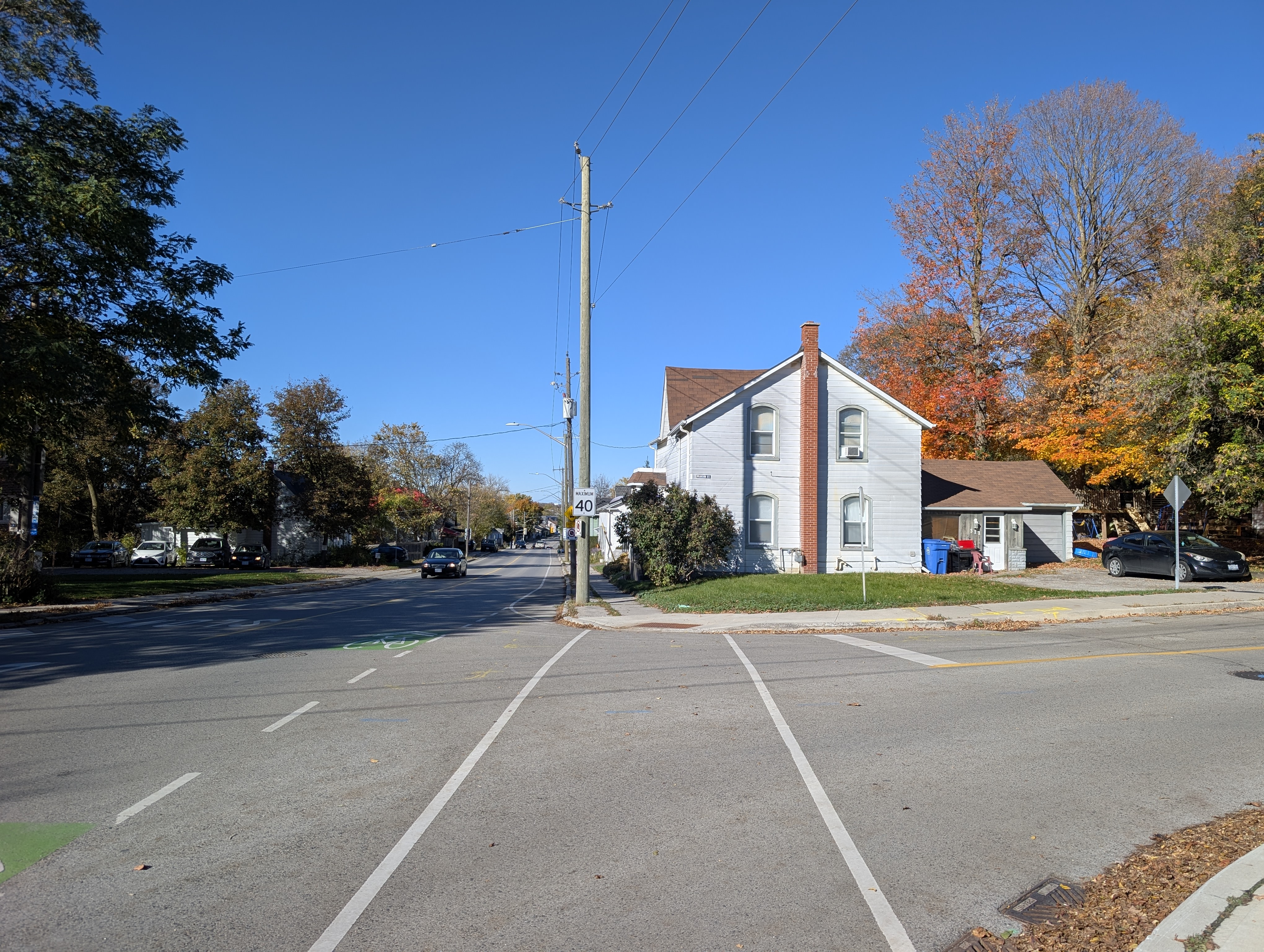 October 2026 view looking along Prospect Street from Pearson Avenue, with 311 Prospect Street at right